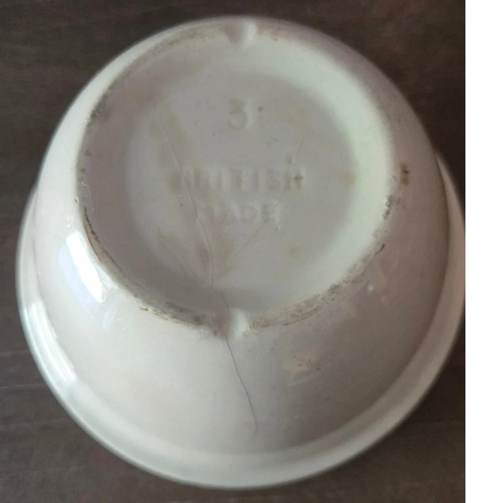 Fortnum & Mason Vintage Cream Ceramic Pudding Basin Mixing Bowl British Made 7in